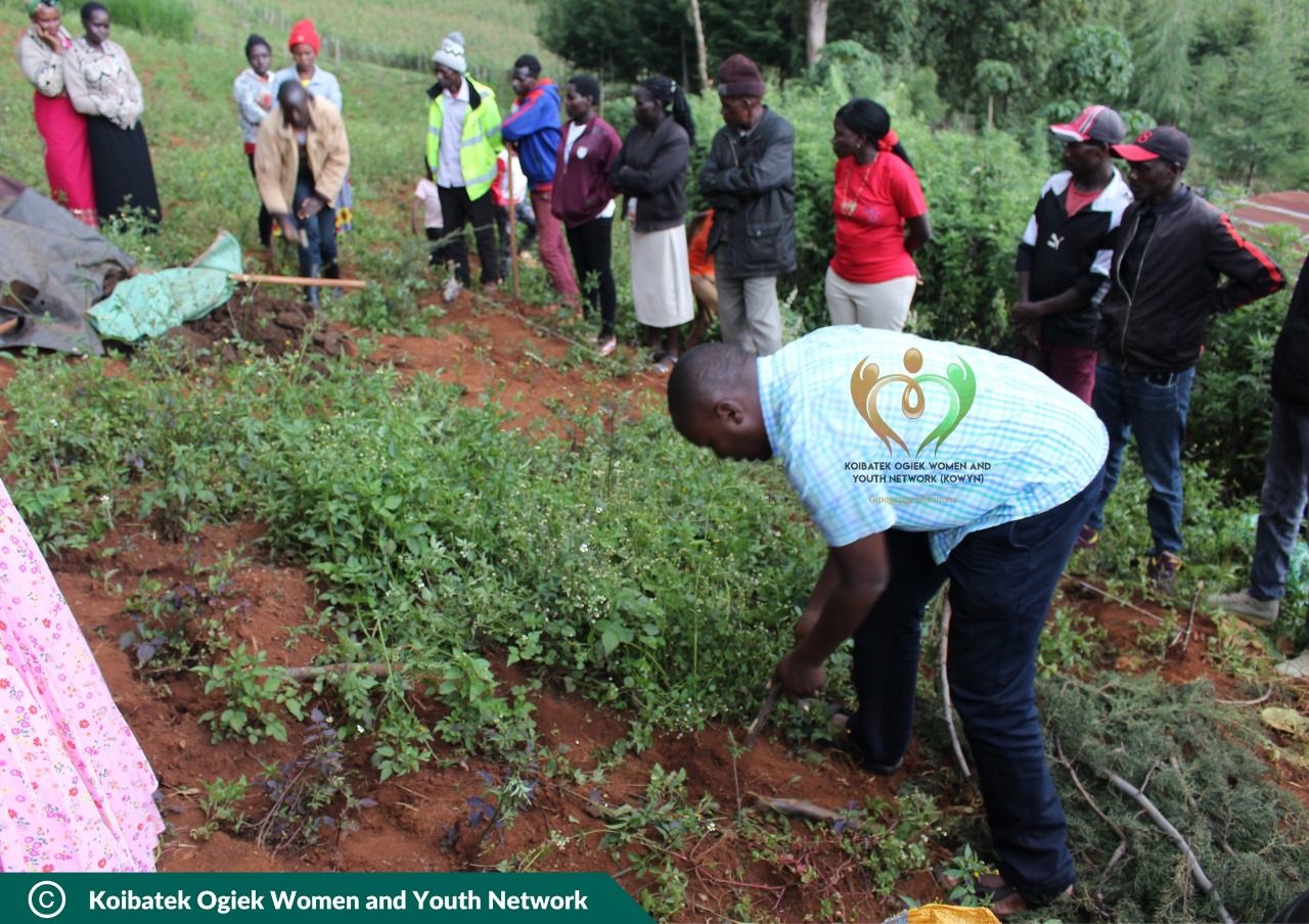 Hosea demonstrating farm practices